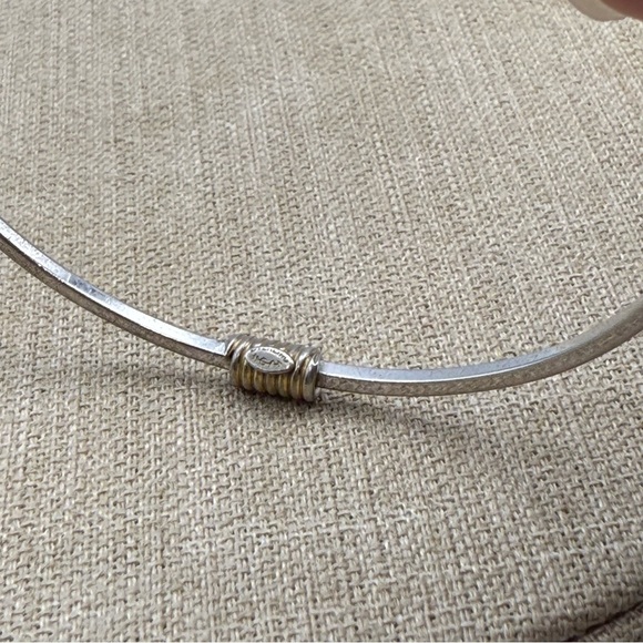 Sophisticated Carl art Sterling Silver and Gold tone bangleBracelet - Picture 5 of 6